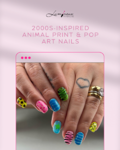 2000s-Inspired Animal Print & Pop Art Nails