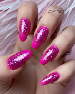 Glitter Ombré Pink Nails