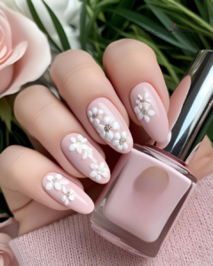 Blush Pink with 3D Florals