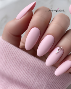 Classic Baby Pink Acrylic Nails